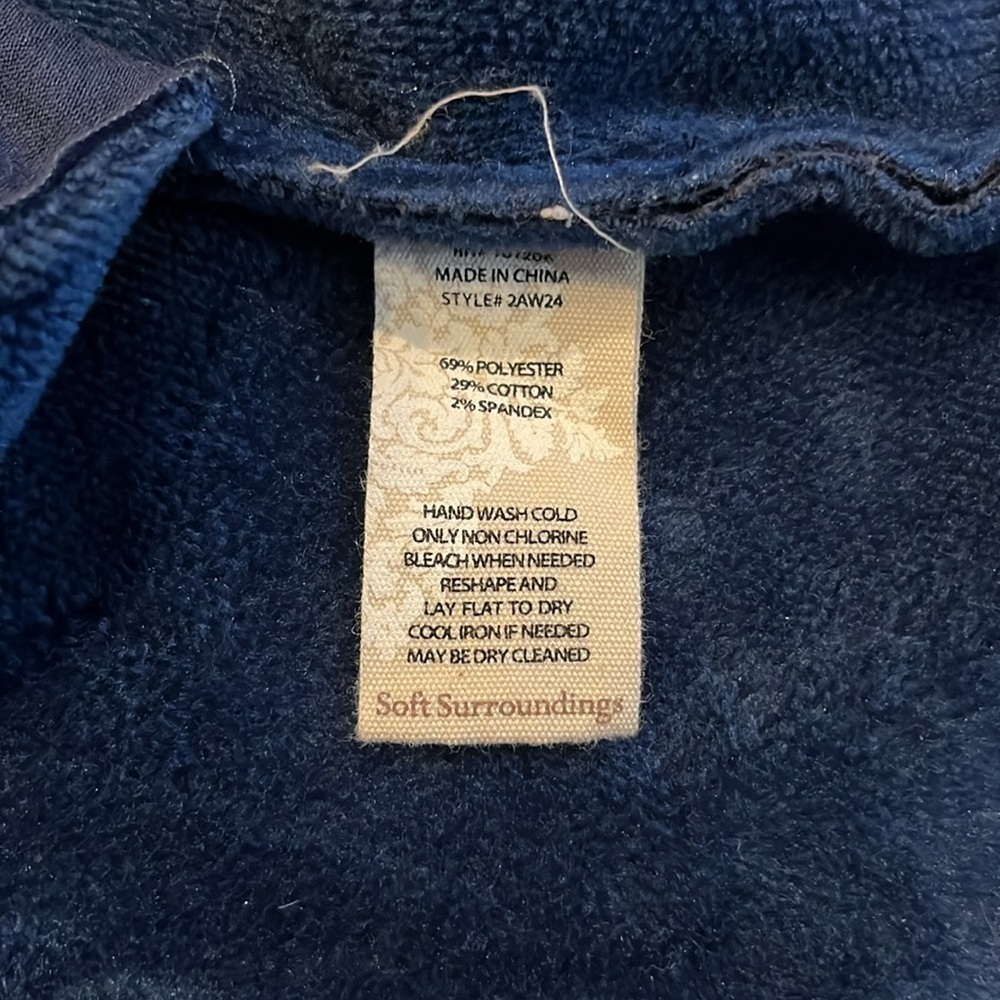 SOFT SURROUNDINGS | fleece lined so cozy cascading cardigan, size medium - Picture 3 of 4